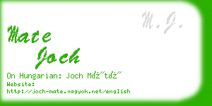 mate joch business card